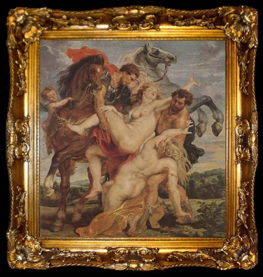 framed  Peter Paul Rubens The Rape of the Daughter of Leucippus (mk08), ta009-2
